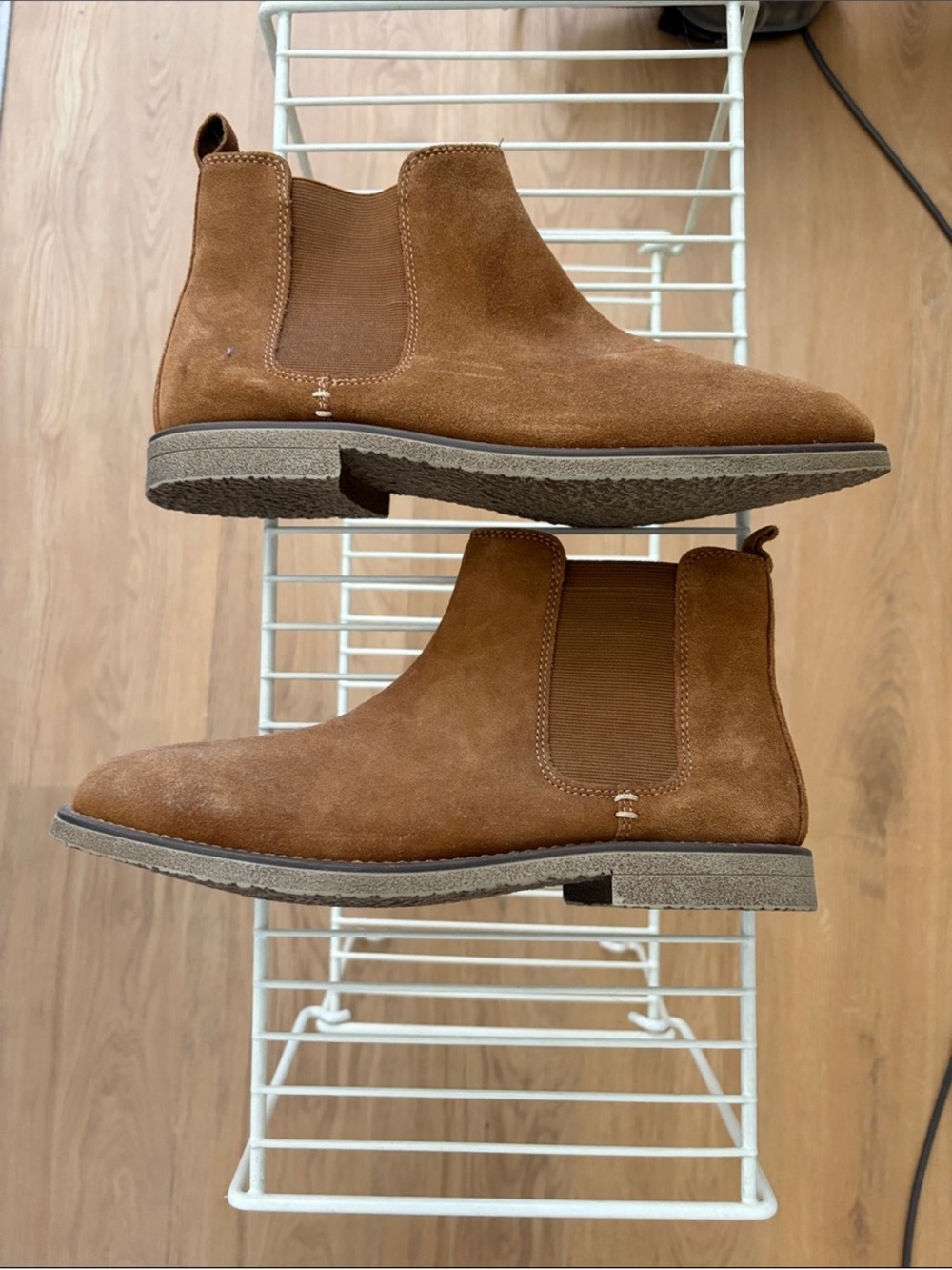 Joseph Abboud Men's Suede Chukka Boots in Chestnut Brown